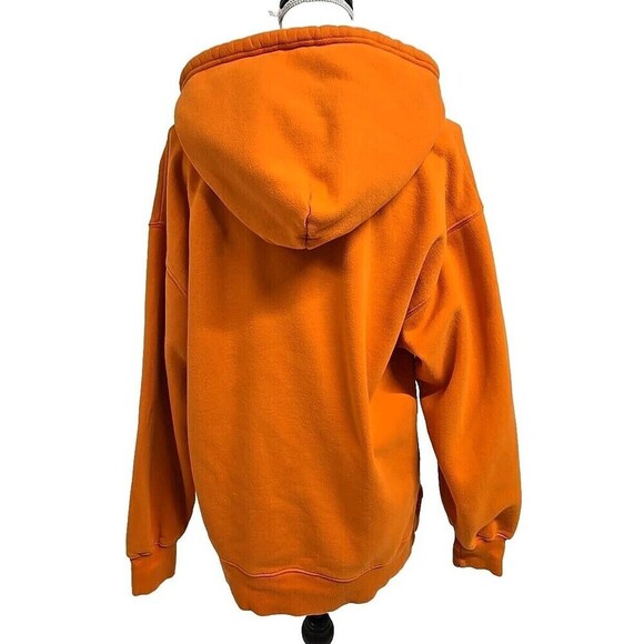 Aritzia Tna COZYAF FLEECE Full-Zip Sweatshirt Hoodie Orange Women’s Size 2 EUC - Picture 5 of 11